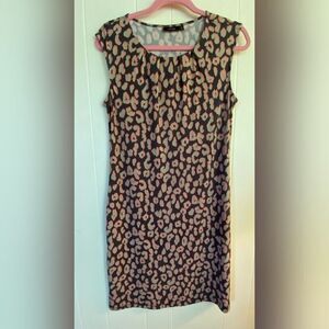 Apt. 9 Dress Women’s Medium Brown Multicolor Sleeveless Stretch Animal Print